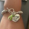Silver fob bracelet - Where there is love there is life