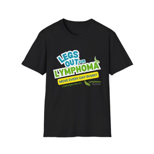 Unisex Softstyle T-Shirt - Legs Out for Lymphoma - May 2025 - Image 5