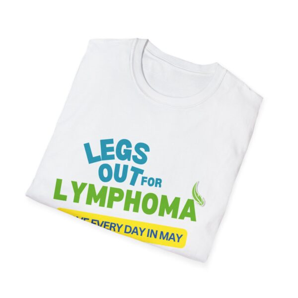 Unisex Softstyle T-Shirt - Legs Out for Lymphoma - May 2025 - Image 4